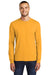Port & Company PC55LS Mens Core Long Sleeve Crewneck T-Shirt Gold Front
