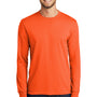 Port & Company Mens Core Long Sleeve Crewneck T-Shirt - Safety Orange