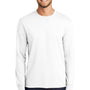 Port & Company Mens Core Long Sleeve Crewneck T-Shirt - White
