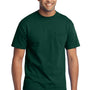 Port & Company Mens Core Short Sleeve Crewneck T-Shirt w/ Pocket - Dark Green