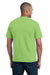 Port & Company PC55P Mens Core Short Sleeve Crewneck T-Shirt w/ Pocket Lime Green Back