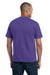 Port & Company PC55P Mens Core Short Sleeve Crewneck T-Shirt w/ Pocket Purple Back