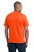 Port & Company PC55P Mens Core Short Sleeve Crewneck T-Shirt w/ Pocket Safety Orange Back