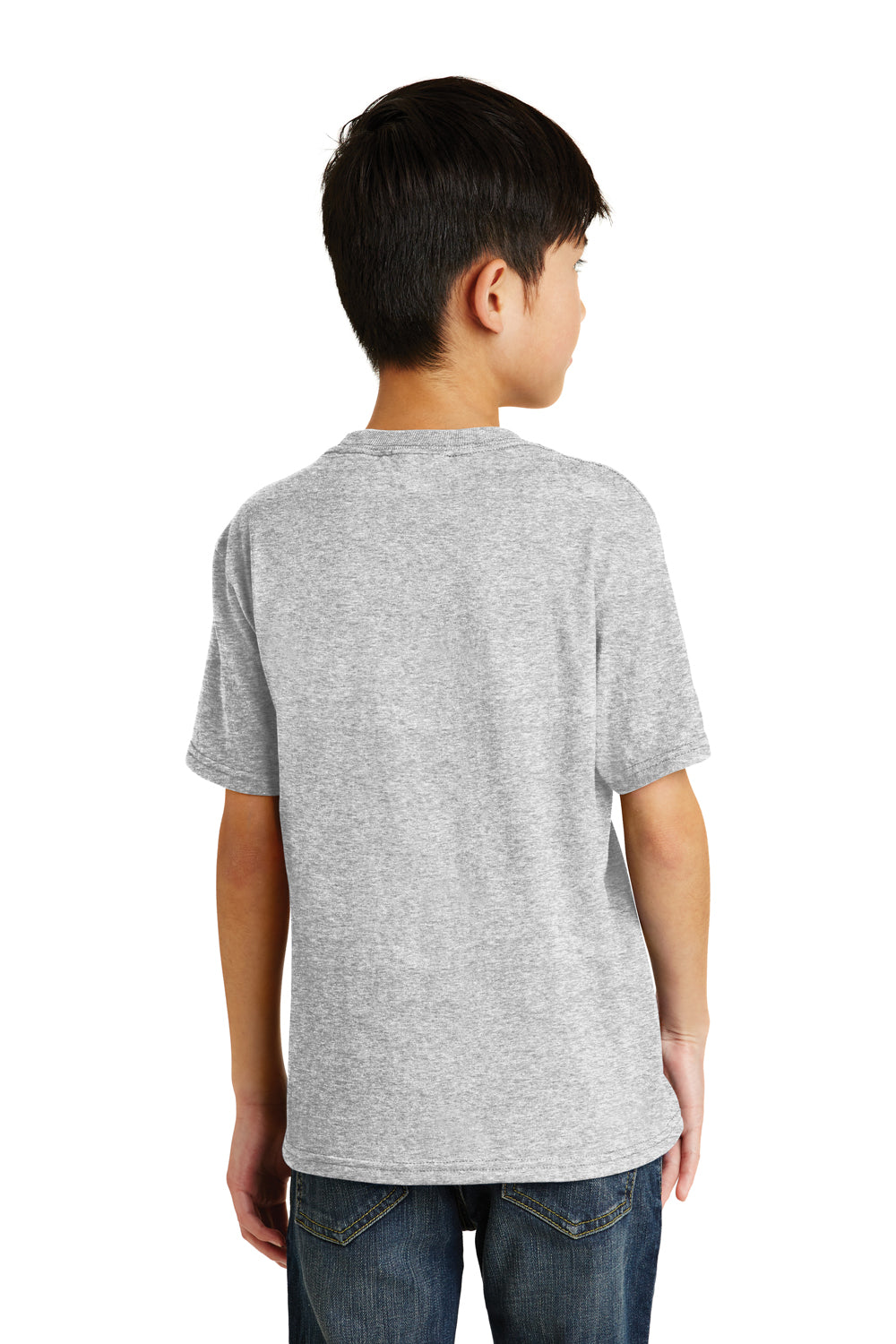 Port & Company PC55Y Youth Core Short Sleeve Crewneck T-Shirt Ash Grey Back