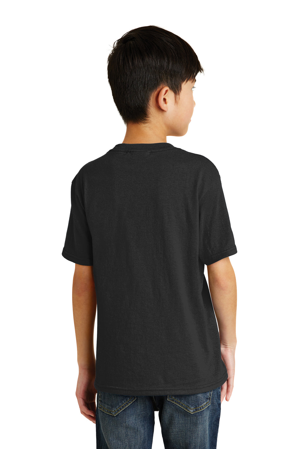 Port & Company PC55Y Youth Core Short Sleeve Crewneck T-Shirt Black Back