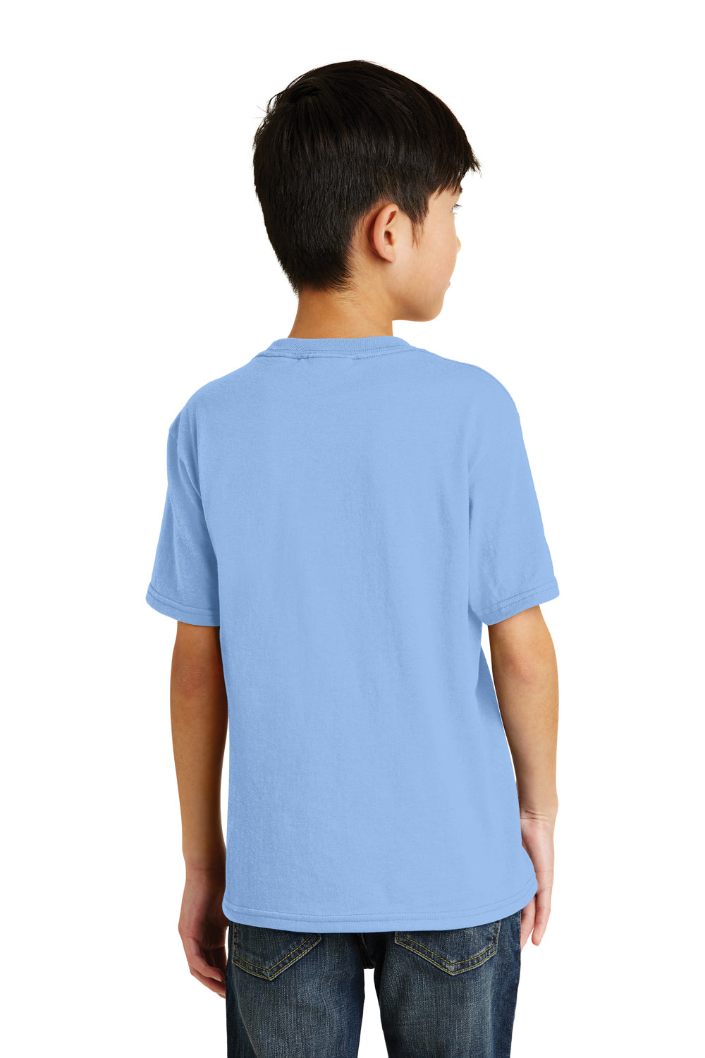 Port & Company PC55Y Youth Core Short Sleeve Crewneck T-Shirt Light Blue Back