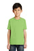 Port & Company PC55Y Youth Core Short Sleeve Crewneck T-Shirt Lime Green Front