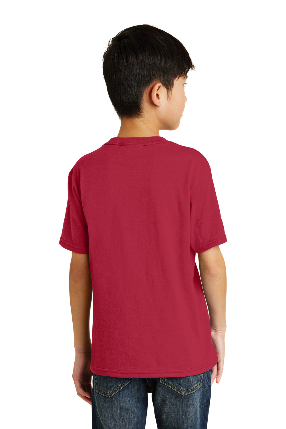 Port & Company PC55Y Youth Core Short Sleeve Crewneck T-Shirt Red Back
