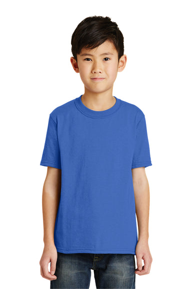 Port & Company PC55Y Youth Core Short Sleeve Crewneck T-Shirt Royal Blue Front