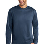 Port & Company Mens Dry Zone Performance Moisture Wicking Fleece Crewneck Sweatshirt - Deep Navy Blue