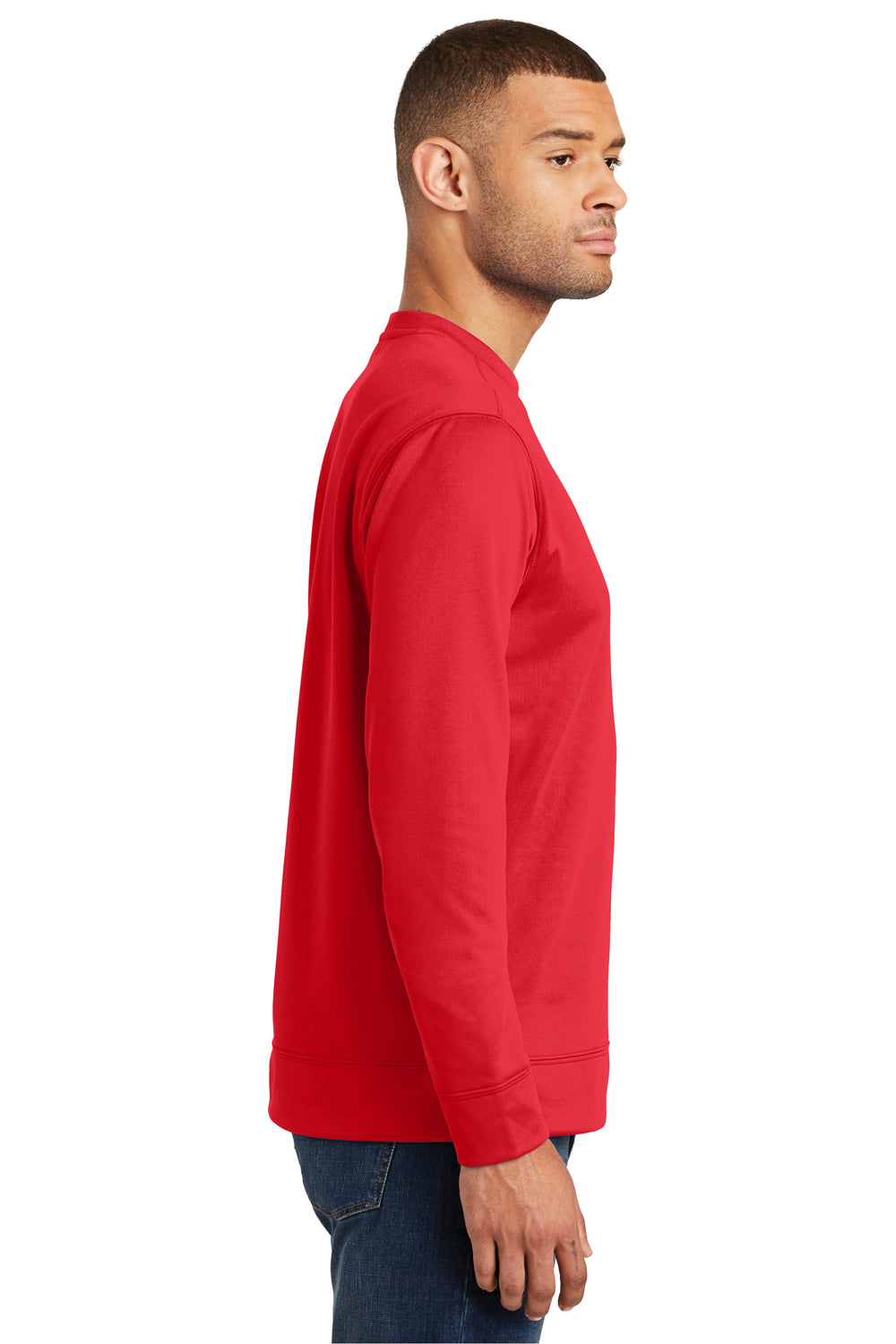 Port & Company PC590 Mens Dry Zone Performance Moisture Wicking Fleece Crewneck Sweatshirt Red Side
