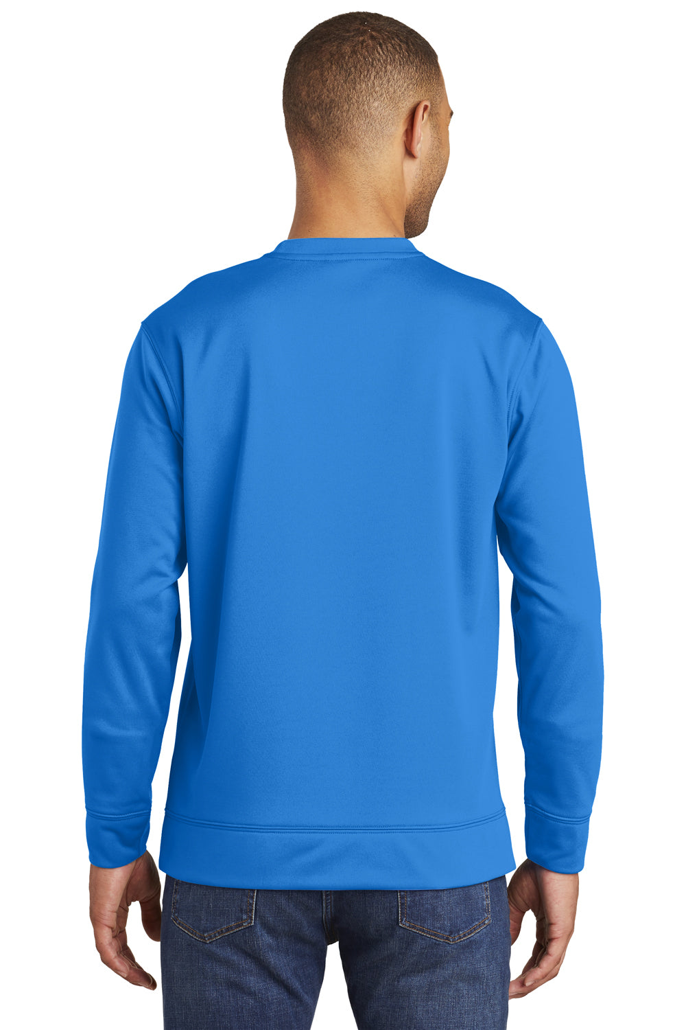 Port & Company PC590 Mens Dry Zone Performance Moisture Wicking Fleece Crewneck Sweatshirt Royal Blue Back