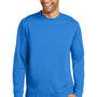 Port & Company Mens Dry Zone Performance Moisture Wicking Fleece Crewneck Sweatshirt - Royal Blue - Closeout