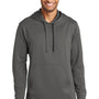 Port & Company Mens Dry Zone Performance Moisture Wicking Fleece Hooded Sweatshirt Hoodie - Charcoal Grey