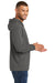 Port & Company PC590H Mens Dry Zone Performance Moisture Wicking Fleece Hooded Sweatshirt Hoodie Charcoal Grey Side