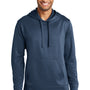 Port & Company Mens Dry Zone Performance Moisture Wicking Fleece Hooded Sweatshirt Hoodie - Deep Navy Blue