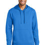 Port & Company Mens Dry Zone Performance Moisture Wicking Fleece Hooded Sweatshirt Hoodie - Royal Blue