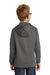 Port & Company PC590YH Youth Dry Zone Performance Moisture Wicking Fleece Hooded Sweatshirt Hoodie Charcoal Grey Back