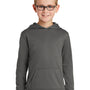 Port & Company Youth Dry Zone Performance Moisture Wicking Fleece Hooded Sweatshirt Hoodie - Charcoal Grey