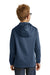 Port & Company PC590YH Youth Dry Zone Performance Moisture Wicking Fleece Hooded Sweatshirt Hoodie Navy Blue Back