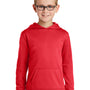 Port & Company Youth Dry Zone Performance Moisture Wicking Fleece Hooded Sweatshirt Hoodie - Red