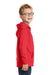 Port & Company PC590YH Youth Dry Zone Performance Moisture Wicking Fleece Hooded Sweatshirt Hoodie Red Side
