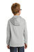 Port & Company PC590YH Youth Dry Zone Performance Moisture Wicking Fleece Hooded Sweatshirt Hoodie Silver Grey Back