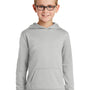 Port & Company Youth Dry Zone Performance Moisture Wicking Fleece Hooded Sweatshirt Hoodie - Silver Grey