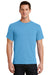 Port & Company PC61 Mens Essential Short Sleeve Crewneck T-Shirt Aqua Blue Front