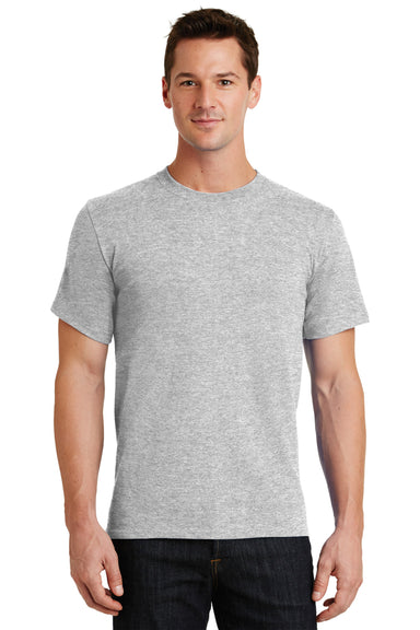 Port & Company PC61 Mens Essential Short Sleeve Crewneck T-Shirt Ash Grey Front