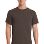 Port & Company Mens Essential Short Sleeve Crewneck T-Shirt - Brown