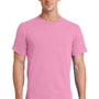 Port & Company Mens Essential Short Sleeve Crewneck T-Shirt - Candy Pink