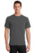 Port & Company PC61 Mens Essential Short Sleeve Crewneck T-Shirt Charcoal Grey Front