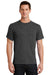 Port & Company PC61 Mens Essential Short Sleeve Crewneck T-Shirt Heather Dark Grey Front