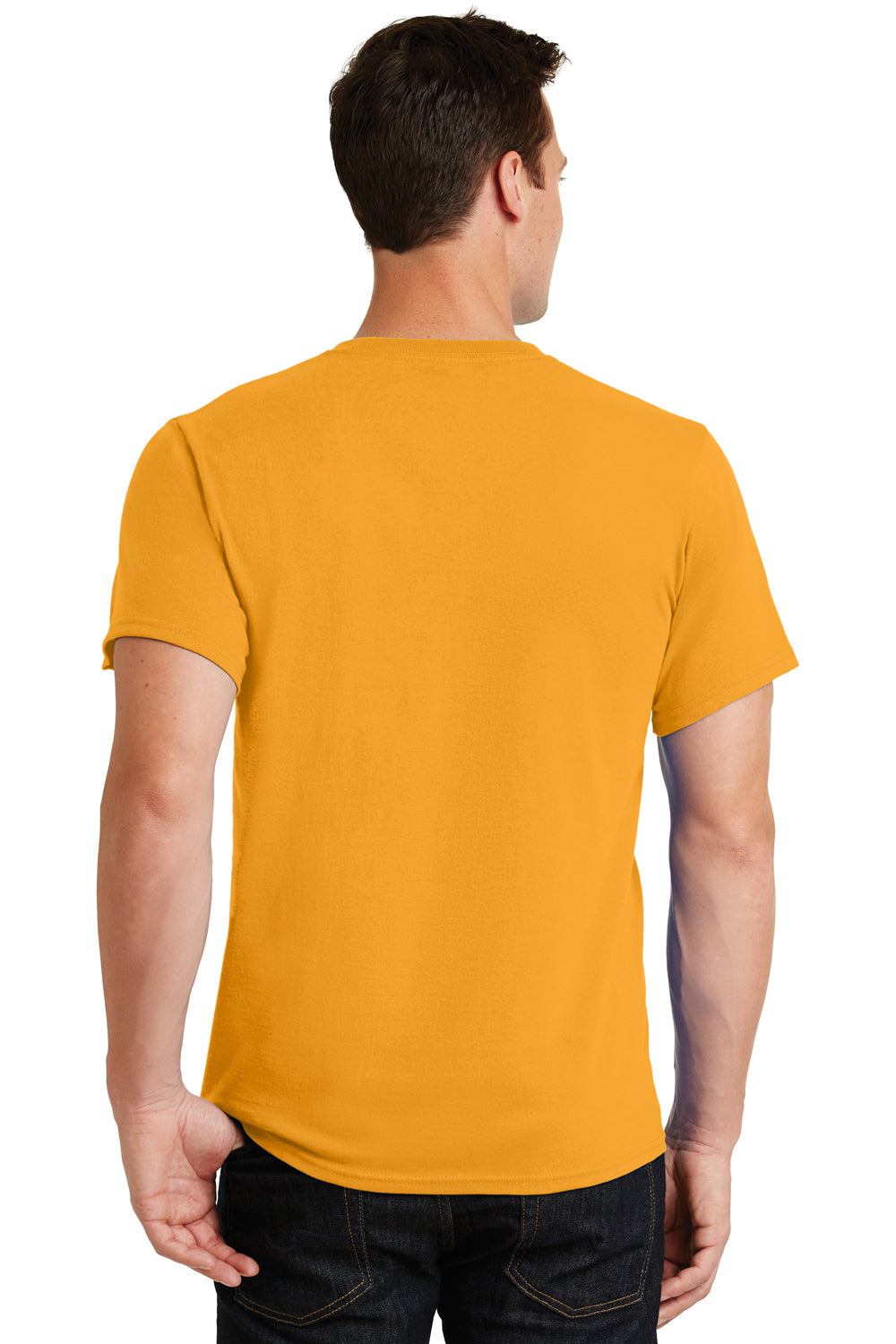 Port & Company PC61 Mens Essential Short Sleeve Crewneck T-Shirt Gold Back