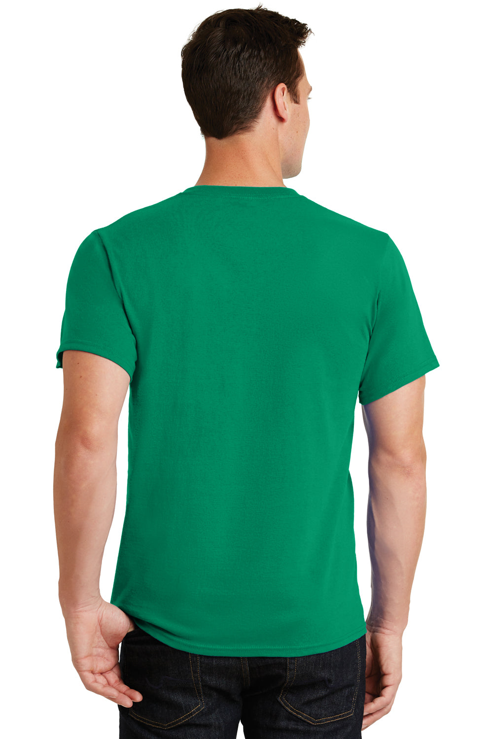 Port & Company PC61 Mens Essential Short Sleeve Crewneck T-Shirt Kelly Green Back