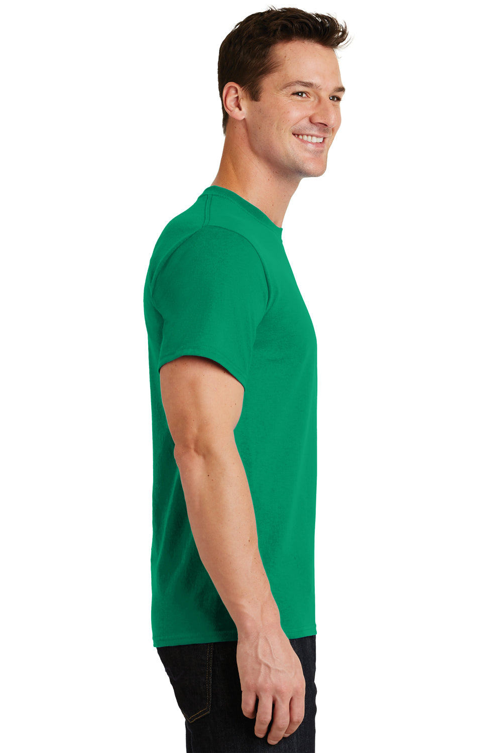 Port & Company PC61 Mens Essential Short Sleeve Crewneck T-Shirt Kelly Green Side