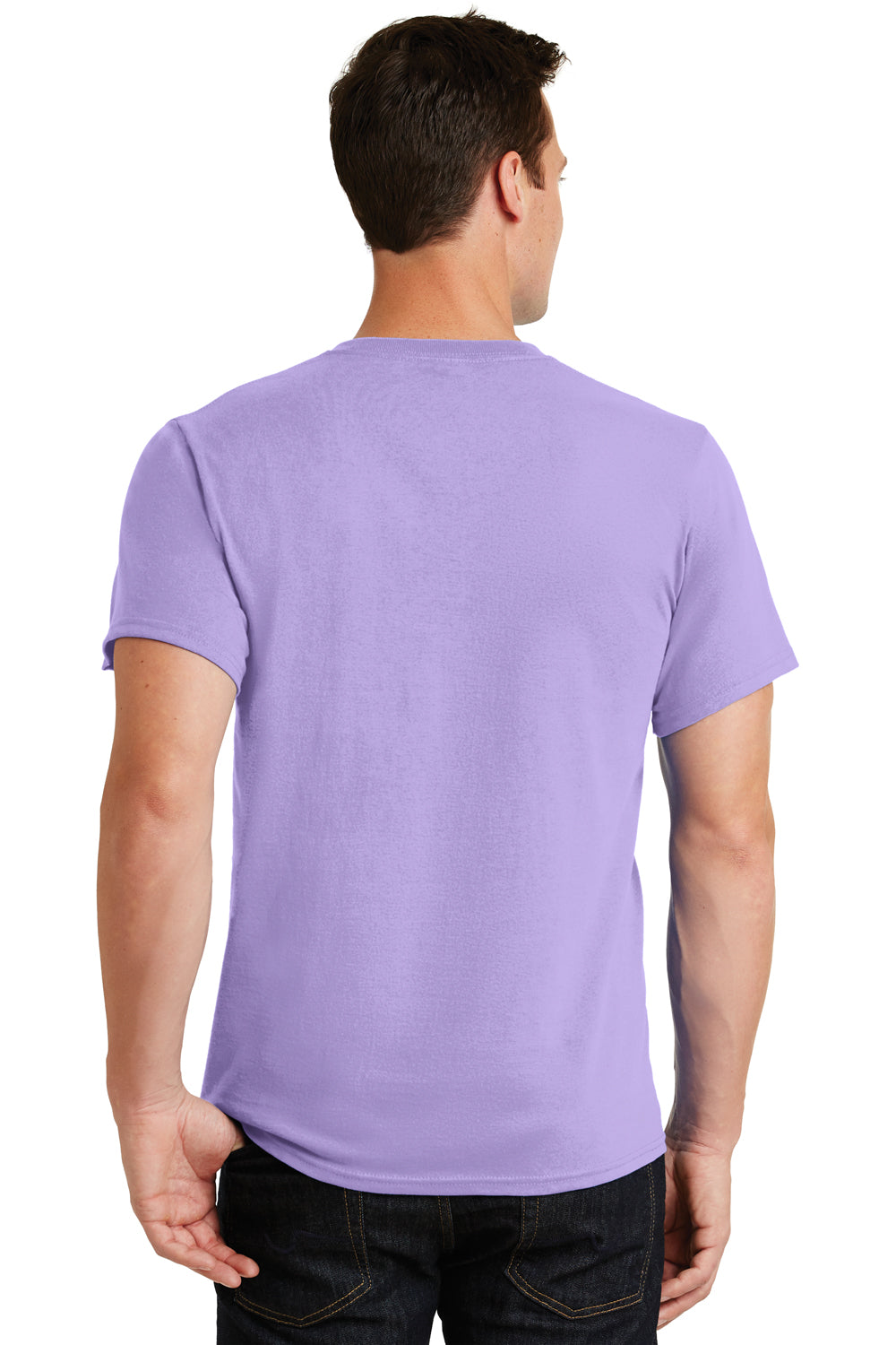Port & Company PC61 Mens Essential Short Sleeve Crewneck T-Shirt Lavender Purple Back