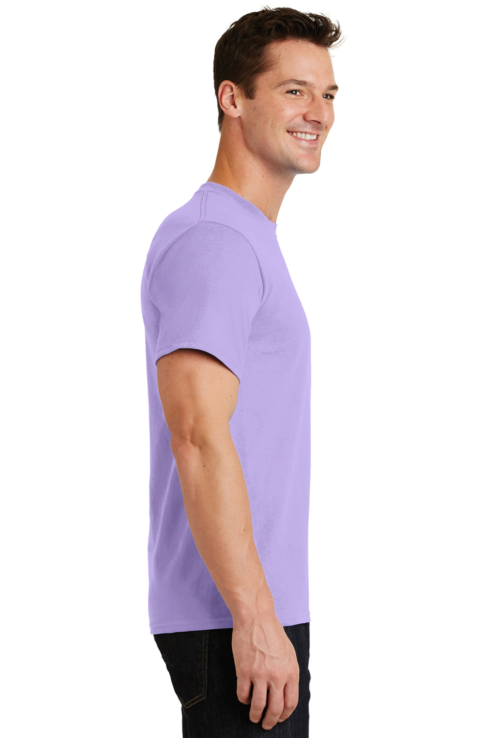 Port & Company PC61 Mens Essential Short Sleeve Crewneck T-Shirt Lavender Purple Side
