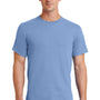 Port & Company Mens Essential Short Sleeve Crewneck T-Shirt - Light Blue