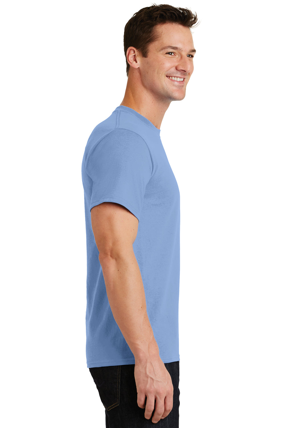 Port & Company PC61 Mens Essential Short Sleeve Crewneck T-Shirt Light Blue Side