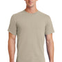 Port & Company Mens Essential Short Sleeve Crewneck T-Shirt - Light Sand
