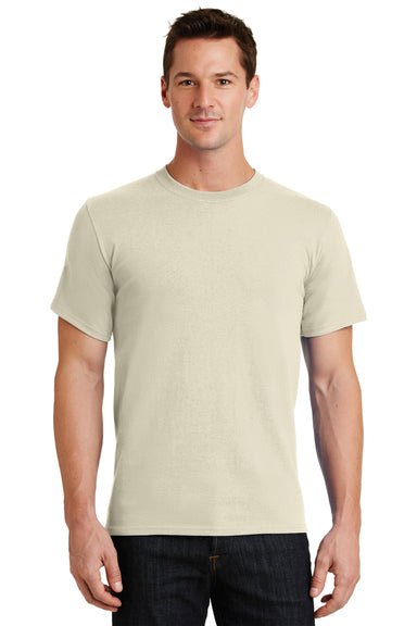 Port & Company PC61 Mens Essential Short Sleeve Crewneck T-Shirt Natural Front