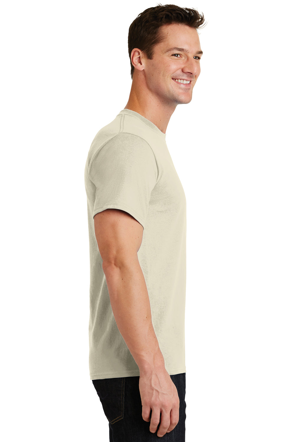 Port & Company PC61 Mens Essential Short Sleeve Crewneck T-Shirt Natural Side