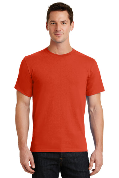Port & Company PC61 Mens Essential Short Sleeve Crewneck T-Shirt Orange Front