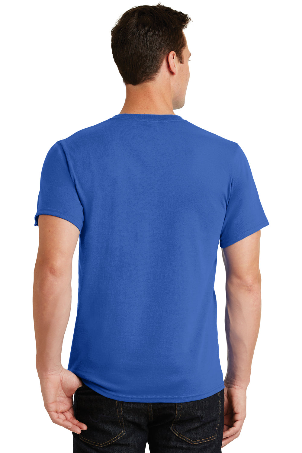 Port & Company PC61 Mens Essential Short Sleeve Crewneck T-Shirt Royal Blue Back