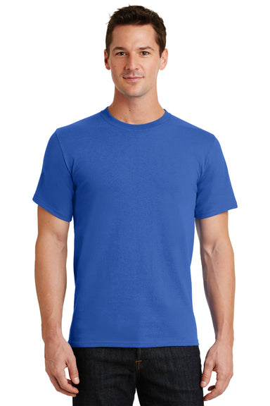 Port & Company PC61 Mens Essential Short Sleeve Crewneck T-Shirt Royal Blue Front