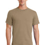 Port & Company Mens Essential Short Sleeve Crewneck T-Shirt - Sand