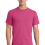 Port & Company Mens Essential Short Sleeve Crewneck T-Shirt - Sangria Pink