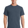 Port & Company Mens Essential Short Sleeve Crewneck T-Shirt - Steel Blue